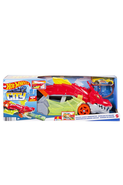 HOT WHEELS Set Transportatorul Dragon cu masinuta, City