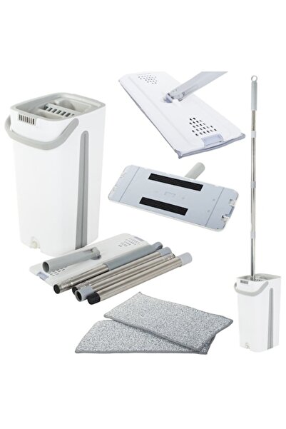 VERK Set mop plat, găleată cu două compartimente și storcător, mâner telescop...