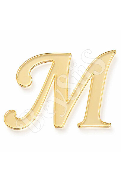 BeySüS Pleksi Harf 4 cm Gold M 4 cm
