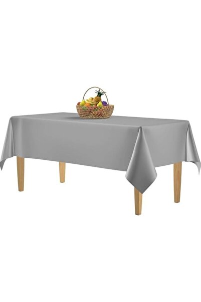 Yıldızan Plastic Disposable Tablecloth Gray 137 * 270 cm 1302237