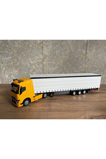 RMODELS HOBBY 1/50 ÖLÇEK (SARI) RENAULT T520 + TENTE TRAILER 34 CM SESLİ IŞIKLI