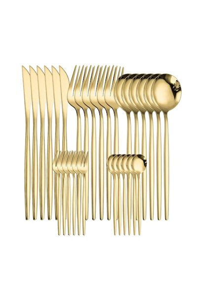 Sanlux Set de tacâmuri portugheze 24 piese, stil lux auriu