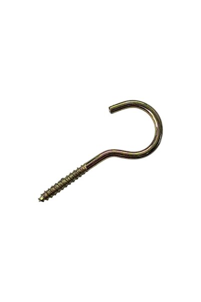 flores Set de 70 de cârlige filetate pentru lemn, metal, galbene, diametru ex...