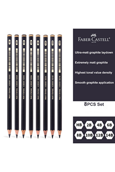 Choice 8PCS Full Set 8Pcs Faber-Castell Graphite Pitt Matt Pencil Set HB, 2B,...
