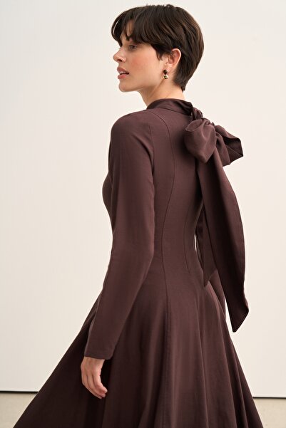 EBU Prive Women's Elora Organic Cotton Dress Bitter Brown