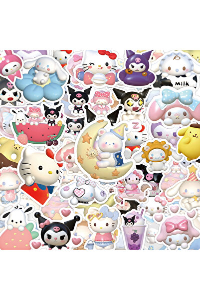 Choice3 10PCS 10/30/50/120pcs Mix 3D Sanrio Anime Stickers My Melody Kuromi C...