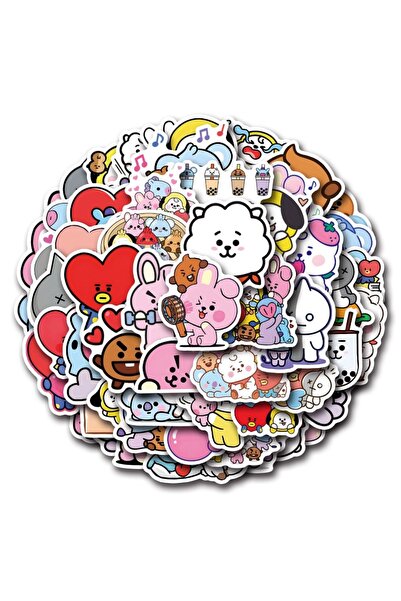 Choice عبوة عشوائية تحتوي على 55 قطعة من ملصقات BT21 Chimmy Cooky koya RJ Sho...