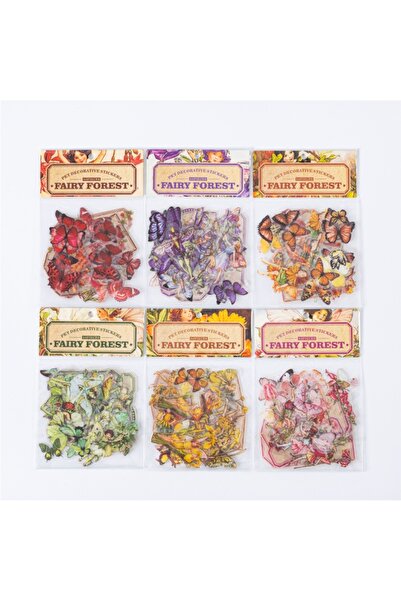 Choice1 full set 50pcs Fairy Tale Forest Series Retro Fairy Tale Handbook Dec...