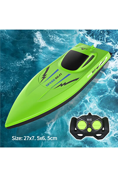 Choice Yacht Green Kids' Waterproof & Ultra-Fast Remote Control Boat, Lightwe...