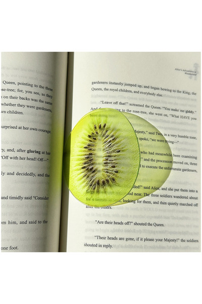Choice7 Kiwi bookmark Delicate Transparent Acrylic Bookmark Reading Mark Stud...