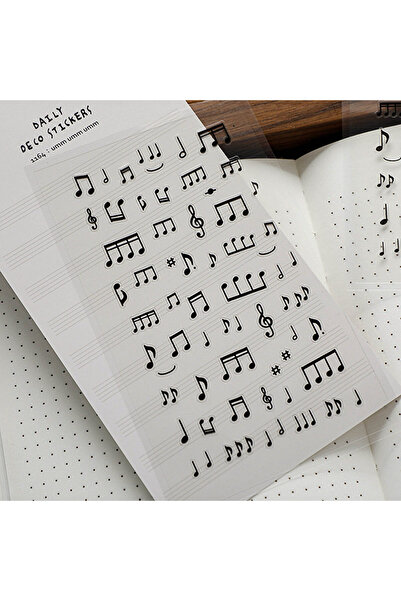 Choice Music note1164 Korean Import Suatelier Black Musical Note PVC Stickers...