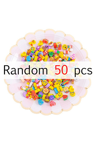 Choice 50 قطعة عشوائية من الممحاة الصغيرة اللطيفة بأشكال كرتونية على شكل حيوا...