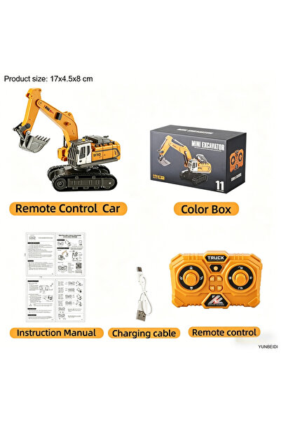 choice2 Excavator-A 1:64 RC Mini Alloy Car Forklift Crane Excavator Tabletop ...