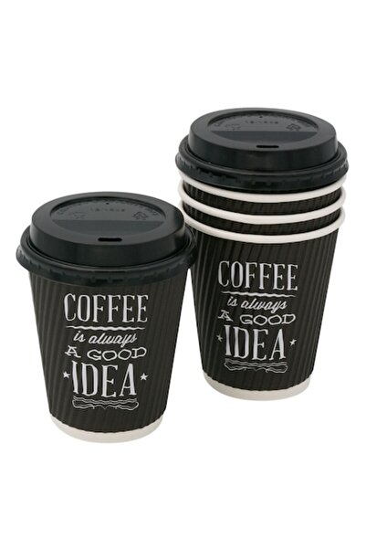 offlimits Set de 10 căni cu capac, OffLimits, Carton, Pentru cafea, 360 ml, N...
