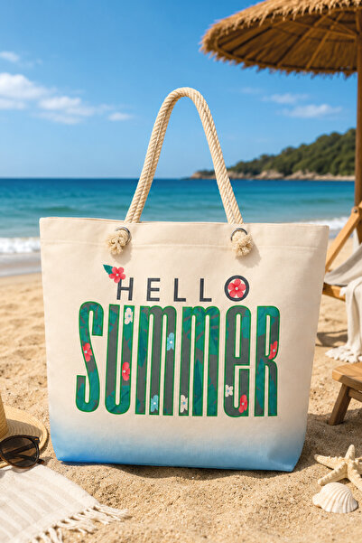 Waldern Large Beach and Picnic Bag with Rope Handles