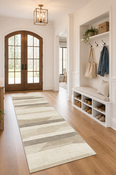 Homefesto Modern Dekoratif Halı – Makinada Yıkanabilir, Kaymaz Taban, İnce Salon Halısı, Mutfak Halısı ve Yolluk
