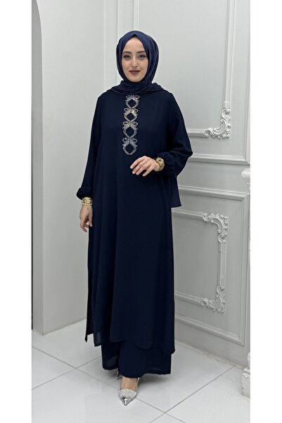markadeneme56 Gülçin Suit Navy Blue