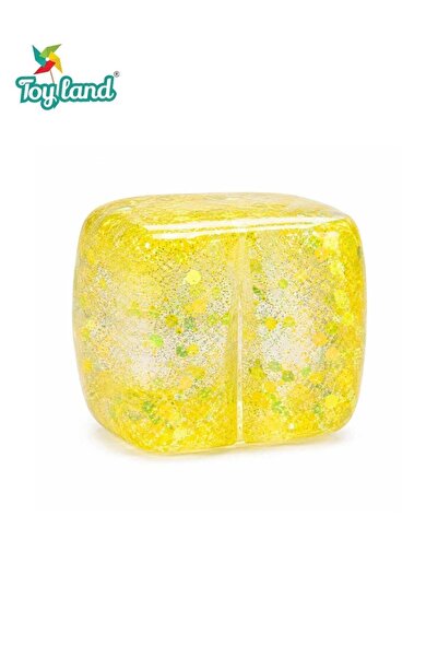 TOY LAND Cube Squeeze Ball Glitter Sensory Stress Relief Toy, Soft Squishy Fi...