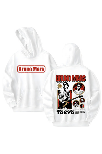 STİL-X Bruno Mars Printed Cotton Long Sleeve Hooded Sweatshirt with 3 Yarns