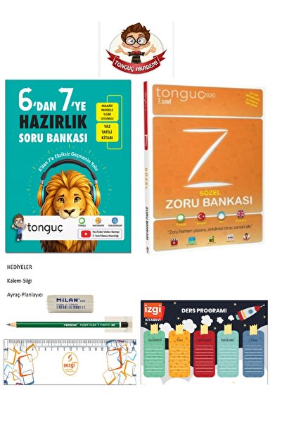 Tonguç Yayınları 6'dan 7'ye Hazırlık Kitabı ve 7. Sınıf Sözel Zoru Bankası 2'...