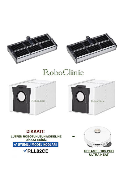 Roboclinic Dreame L10s Pro Ultra Heat Robot Süpürge ( RLL82CE ) Uyumlu Toz To...