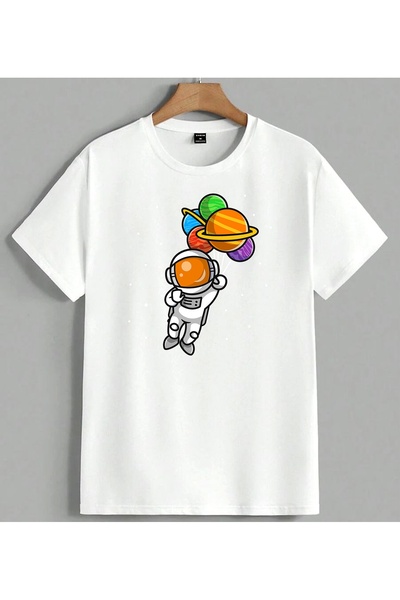 ELFERA Astronaut Planet Svetlosvetska Istraživanja Tiskana Unisex Oversize Ma...