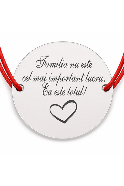Simoshop Brățară argint 925 cu bănuț Familia este totul — cadou