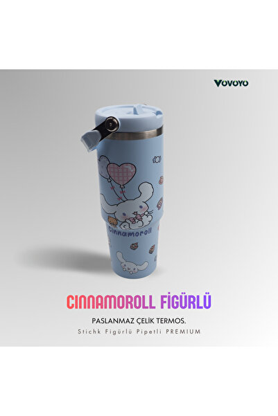 vovoyo Cinnamaroll Figürlü Premium Paslanmaz Çelik Termos