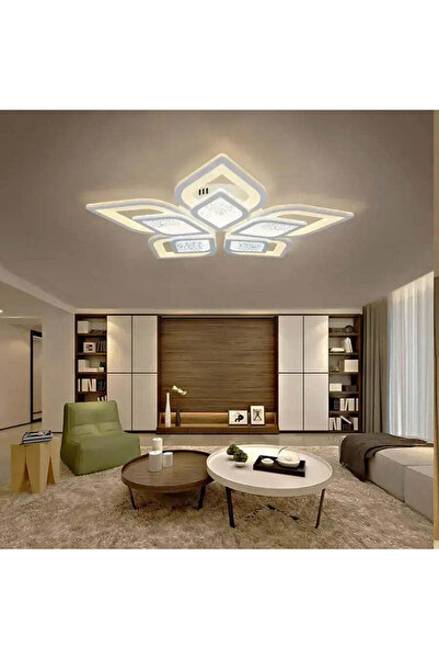 DIGITAL Merchandise Lustra LED cu telecomanda DALIA 96W, 5 Petale, lumina Rec...