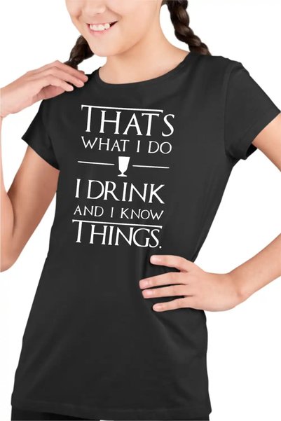 OEM Tricou Copii Fete Thats What I Do -Drink