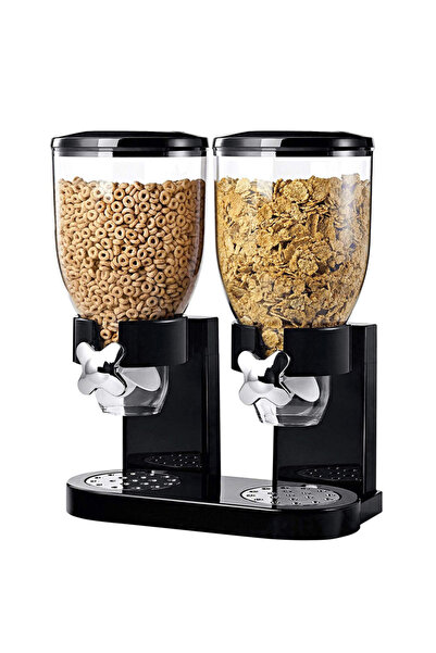FLYPRO Dual-Control Dry Food Dispenser, Cereal Containers Storage Airtight, R...