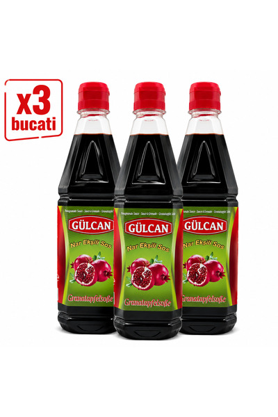Gülcan Pomegranate Sauce, 3pcs. x 1000g – Concentrated Sauce for Salads, Meat...