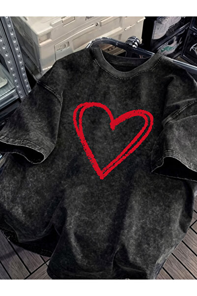 Pink Sky Unisex Oversize Vintage Washed Street Style Μόδα του δρόμου Βαμβακερ...