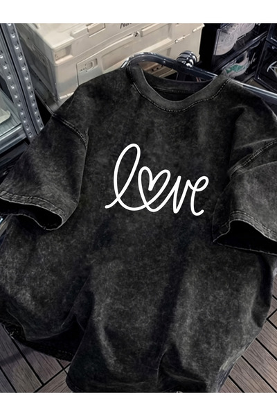 Pink Sky Unisex Oversize Vintage Washed Street Style Μόδα του δρόμου Βαμβακερ...