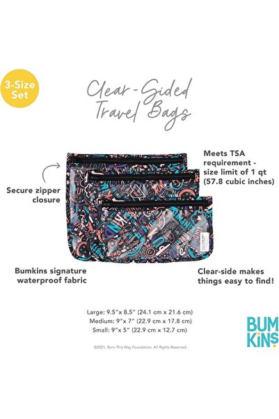 Bumkins Travel Bag, Toiletry, Baby, TSA Approved Pouch, Zip Bag, Quart Size C...