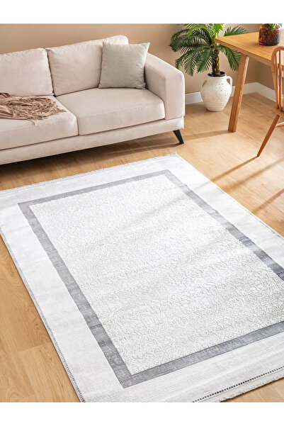 Tuğra Halı Victoria VC02 Gri 80 x 150 cm Akrilik Modern Salon Halısı