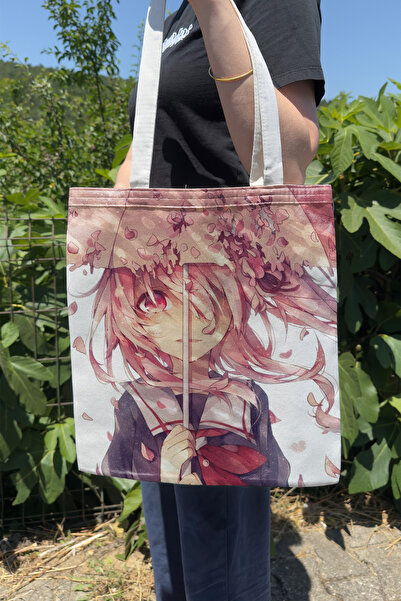ZipZap Mirai Nikki V4 Summer Winter Double-Sided Canvas Printing Tote Bag Ani...
