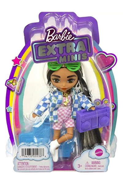 mattel Papusa Barbie Extras Minis, Costum in carouri, 3+ ani, Multicolor