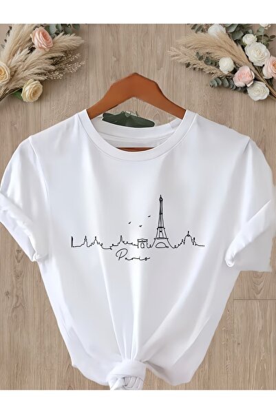 puolikuu Unisex Comfortable Fit Tshrit Printed Tshirt