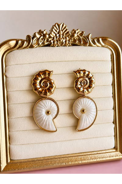 FLAWSOME JEWELRY STORE Seashell Shaped Summer Season Dangle Anti-Tarnish Earr...