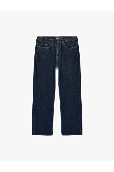 Koton Pamuklu Normal Bel Cepli Loose Fit Jean Pantolon