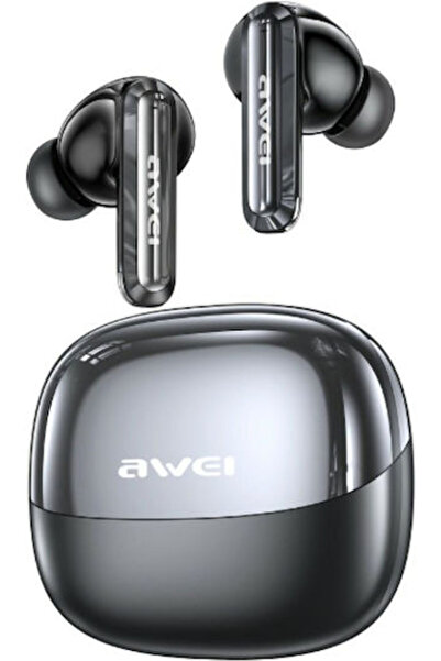 AWEI T229 ANC AI Ενδοωτικά Ακουστικά Bluetooth Handsfree με Θήκη Φόρτισης Γκρ...
