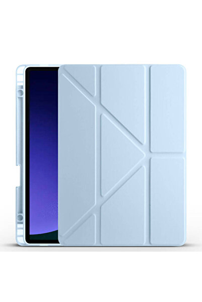 zore Galaxy Tab S10 FE Kılıf Kalem Bölmeli Uyku Modlu Yatay ve Dikey Standlı ...