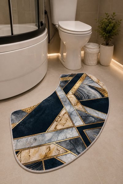 Getcarpet Non-Slip Bath Mat 60X100 cm Machine Washable Shower Front Bath Rug