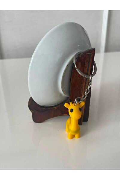 Lasibo 3D Printed Cute Giraffe Keychain |   Mini Figure Keychain |   Yellow