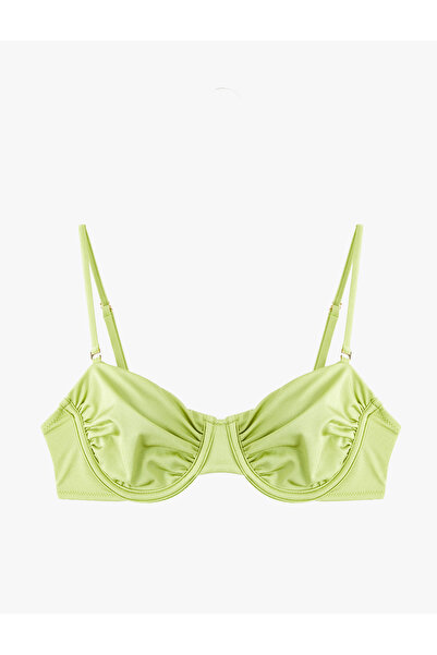 Koton Büzgülü Kalp Yaka Balenli Bikini Üstü Çıkarılabilir Askılı
