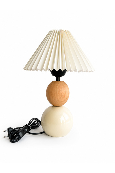 Kauri Studio Bohemian Natural Globe Wood and Globe Metal Body Decorative Lamp...