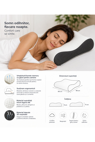 MADOR Premium Orthopedic Plus Pillow with memory