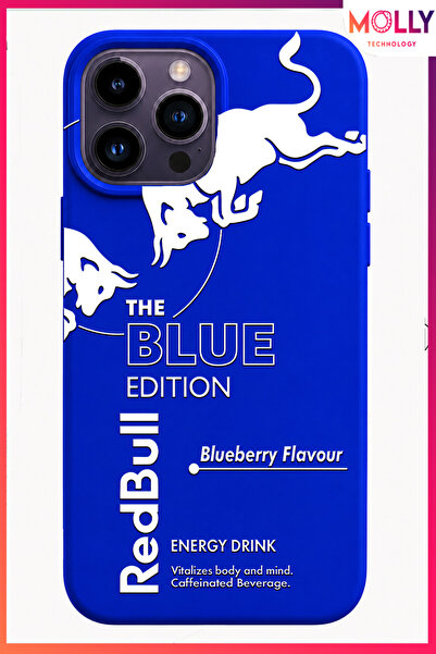 Molly iPhone 14 PRO MAX İçin Saks Mavisi The Blue Edition Desenli İçi Kadife ...