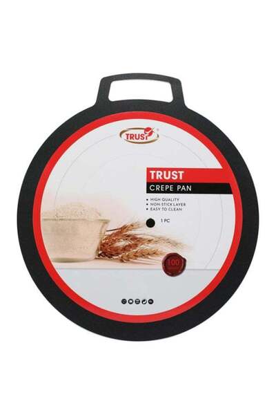 Trust Aluminium Crepe Pan Black 50cm